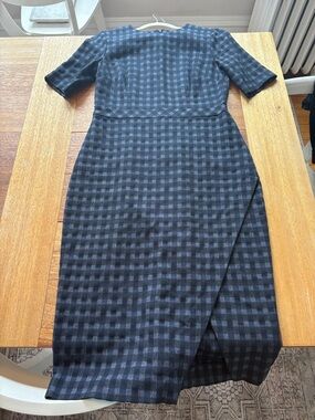Banana Republic Navy Check Sheath Dress - Unbranded